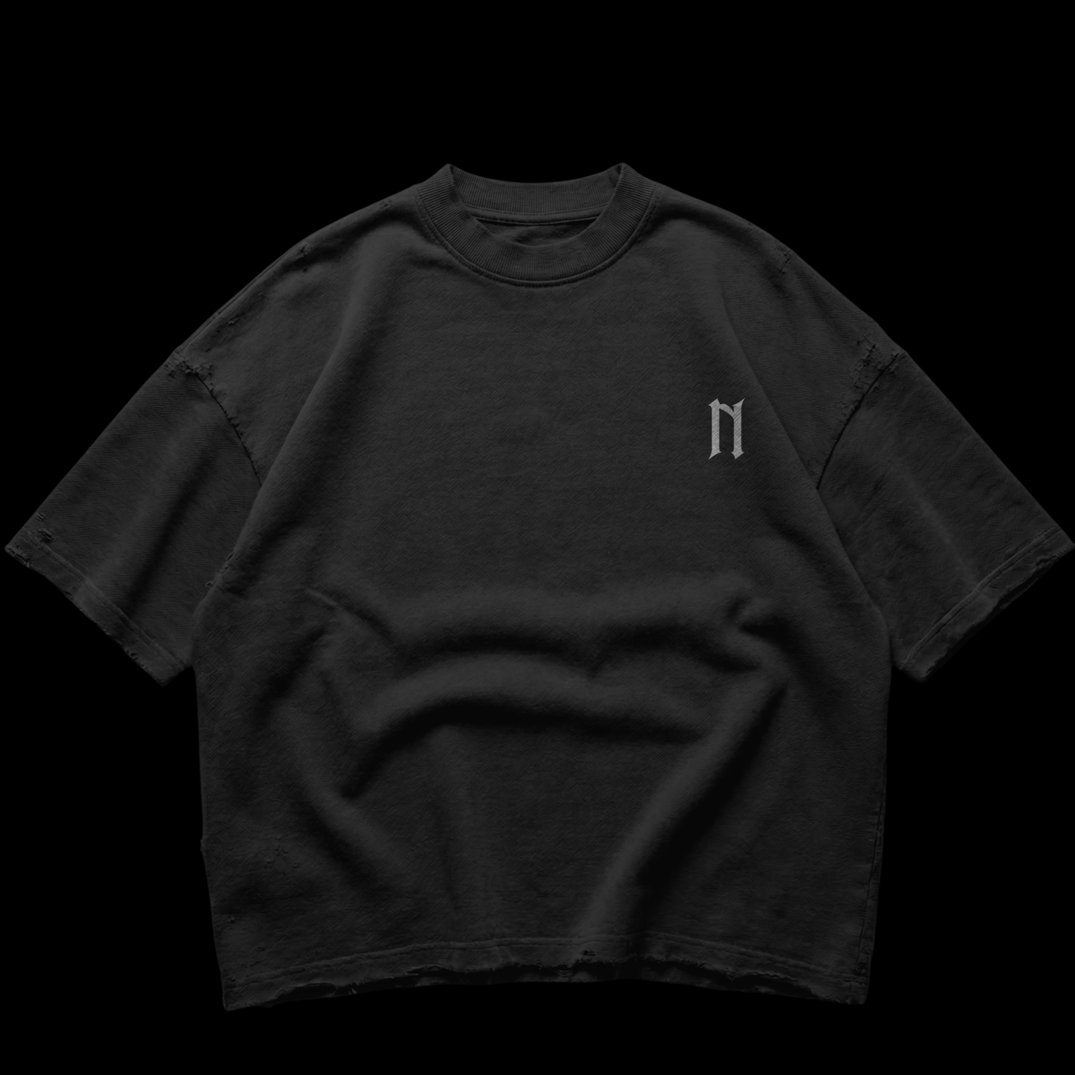 BLACK OVERSIZED TEE